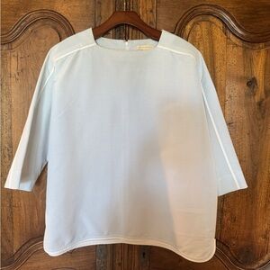 Ann Mashburn Light Blue/White File Women’s Top Size L